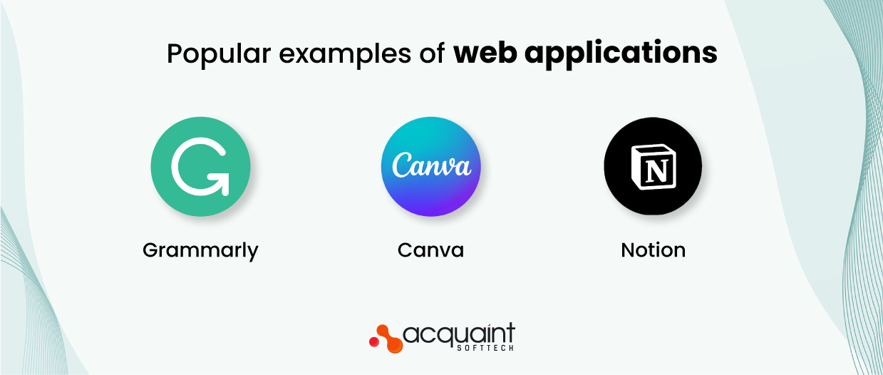 popular examples of web applications
